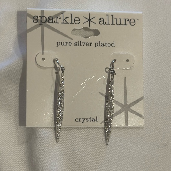 Sparkle Allure Jewelry - Sparkle Allure Silver Plated Crystal Earrings